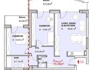 Comision 0%! Apartament 3 camere, et 4, bloc nou finalizat, zona Sopor