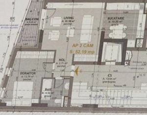 Vanzare apartament bloc nou, zona Horea, etaj 2 din 6, 53 mp, finalizare 2021