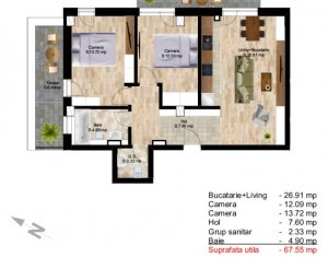 Apartment 3 rooms for sale in Cluj-napoca, zone Centru