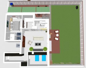Apartament cu 3 camere, parcare si gradina in Buna-Ziua, ansamblu nou