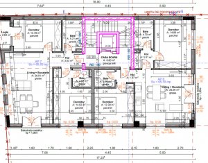 Proiect nou Marasti, zona benzinarie Mol, 3 camere, 65 mp, etaj 4, expunere sud