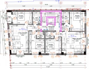 Proiect nou Marasti, zona benzinarie Mol, 2 camere, 59 mp, terasa de 17 mp