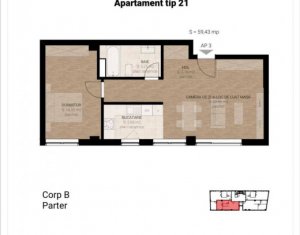 Apartament in bloc nou, acces usor spre centru