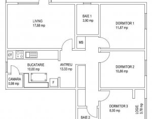 Apartament 4 camere, mobilat, utilat, Marasti, etaj 1