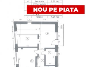 Apartament 2 camere, 63 mp total, finisaje de lux, parcare, zona Piata 14 iulie