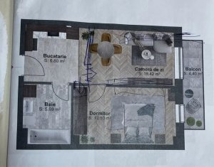 Apartament semifinisat cu 2 camere, 38mp+4mp, in cartierul Marasti