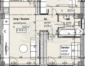 Apartament 3 camere, 54 m2, 11 m2 balcon, zona Petrom