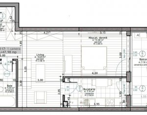 Apartament 1 camera, situat in Zorilor, strada Frunzisului