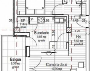 Apartament 2 camere, etaj intermediar, parcare, aproape de Iulius Mall