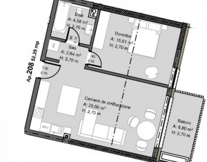 Appartement 2 chambres à vendre dans Cluj-napoca, zone Centru