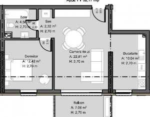 Appartement 2 chambres à vendre dans Cluj-napoca, zone Centru