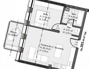 Appartement 1 chambres à vendre dans Cluj-napoca, zone Centru