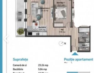 Apartament 2 camere, plus terasa, bloc nou