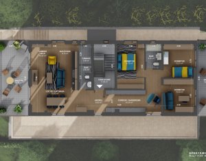Apartament 4 cam, in vila, foarte spatios, terase generoase, panorama