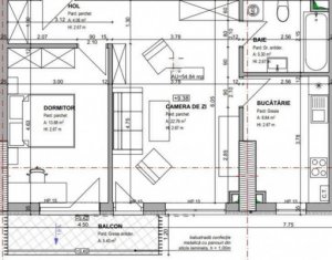 Apartament 2 camere, 54,84 mp, bloc nou, parcare subterana