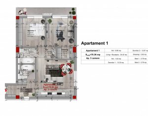 Vanzare apartament 3 camere in Cluj-napoca, zona Borhanci