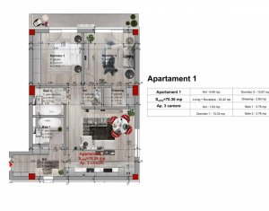 Appartement 3 chambres à vendre dans Cluj-napoca, zone Borhanci