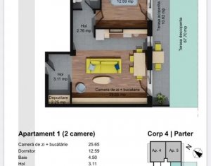 Appartement 2 chambres à vendre dans Baciu