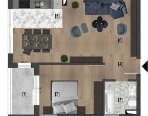 Apartament in complex nou, 2 camere, ultrafinisat, parcare subterana