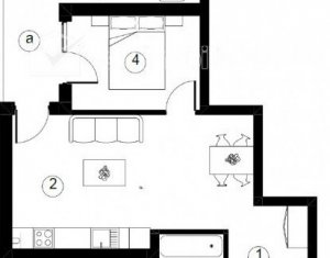 Apartament cu 2 camere si terasa, parcare, imobil nou si modern, Soporului UNU