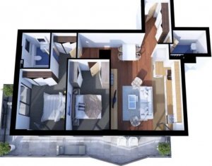 Apartament 3 camere 75mp utili+balcon 22mp+parcare subterana, Grand Park