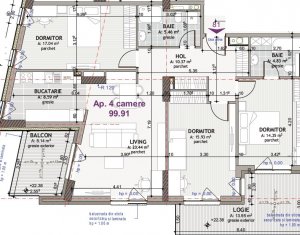 Proiect nou, bloc in constructie, apartament cu 3 camere, Iris