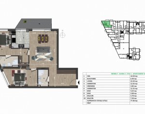 Apartamente de 3 camere, imobil nou, zona Europa, complex rezidential modern