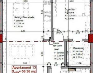 Apartament 2 camere, parcare subterana, bloc nou, Borhanci