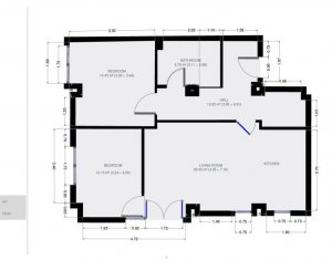 Apartament complet utilat, 74 mp, balcon 14 mp, Borhanci