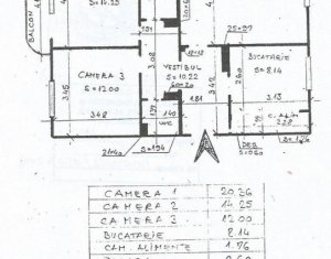Apartament la etajul 1, 3 camere, 2 bai, parcare, Plopilor!