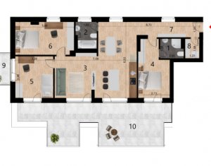 Apartament 4 camere, terasa, 138 mp total, Zorilor