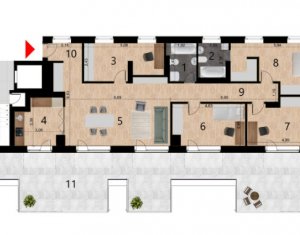 Apartament 5 camere, terasa, 186 mp total, Zorilor