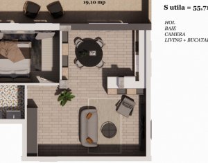 Apartamente cu 2 camere, ansamblu privat