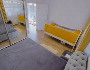 Vanzare apartament 3 camere finisat si mobilat modern, cu gradina , Floresti