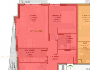 Vanzare apartament 3 camere in Cluj-napoca, zona Borhanci