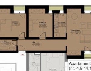 Apartament 3 cam, 78mp, garaj inclus, bloc nou Aurel Vlaicu- Kaufland