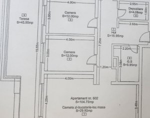 Penthouse de 105 mp si terasa de 46 mp, zona Iulius MALL