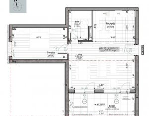 Apartament cu 2 camere de vanzare in Cluj-Napoca, Scala Frunzisului