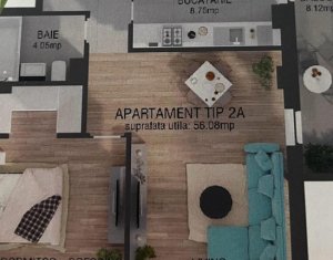 Apartament 2 camere, 56mp, cartier Zorilor/Calea Turzii, parcare INCLUSA in pret