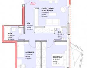 Apartament 3 camere, imobil nou, zona Sopor, balcon generos 15 mp