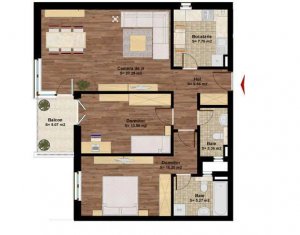 Apartment 3 rooms for sale in Cluj-napoca, zone Marasti