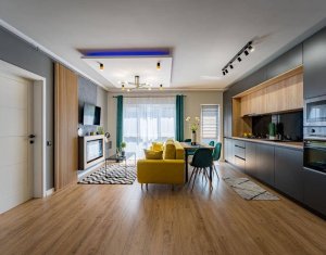 Vanzare apartament 3 camere finisat si mobilat modern, cu terasa, Floresti  