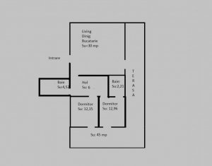 Apartament 3 camere, terasa 45 mp, zona exclusivista -Soporului!