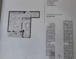 Apartament 2 camere semifinisat | Imobil nou | 59mp | Complexul Soporului 1