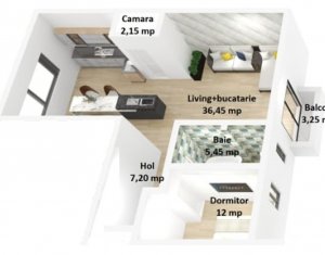 Vanzare apartament cu 2 camere, constructie noua, Someseni