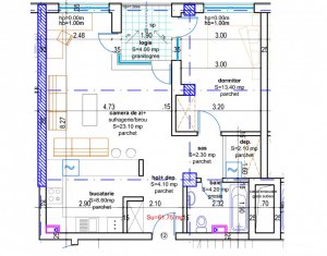 Apartament cu 2 camere, 62 mp, cartierul Buna Ziua! zona ELF 