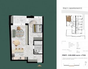 Apartament 2 camere, bloc nou, zona Spitalul Judetean si Piata Lucian Blaga !