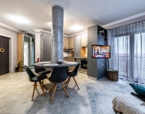 Apartament modern, 3 camere, 2 bai, parcare, 75 mp, zona Borhanci