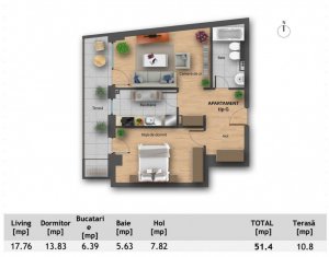 Apartament 2 Camere cu Parcare– Sophia Residence, Buna Ziua