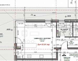 Apartament 2cam tip penthouse, terasa 116mp, imobil nou Apahida 